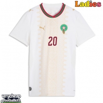 Morocco Ayoub El Kaabi #20 Replica Away Shirt Ladies World Cup 2026 Short Sleeve